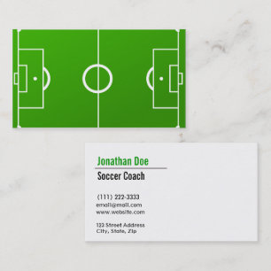 Cartão de visita do treinador de futebol
