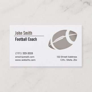 Cartão de visita do treinador de futebol