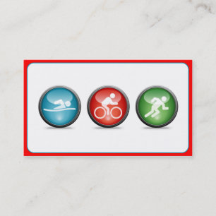 Cartão de visita do treinador do Triathlon