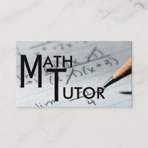Cartão de visita do tutor da matemática