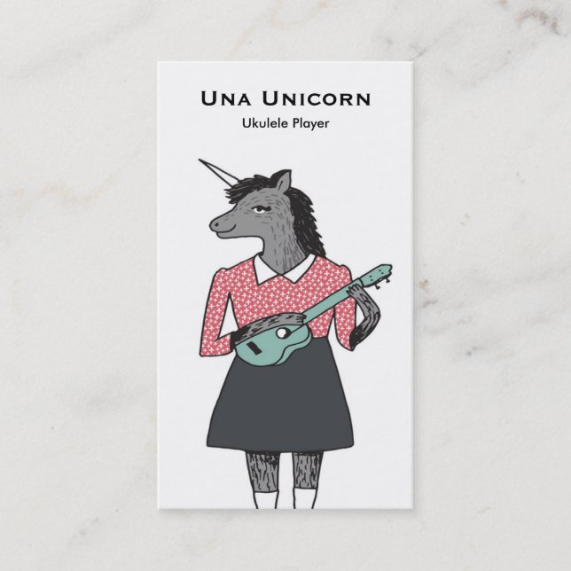 Cartão de visita do Ukulele (Frente)