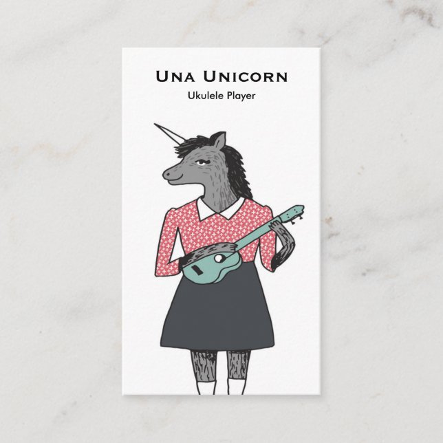 Cartão de visita do Ukulele (Frente)