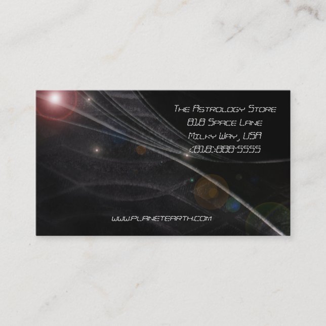 Cartão de visita do universo (Frente)