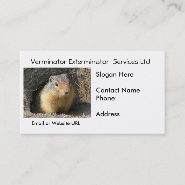 Cartão de visita do Vermin do roedor (Frente)