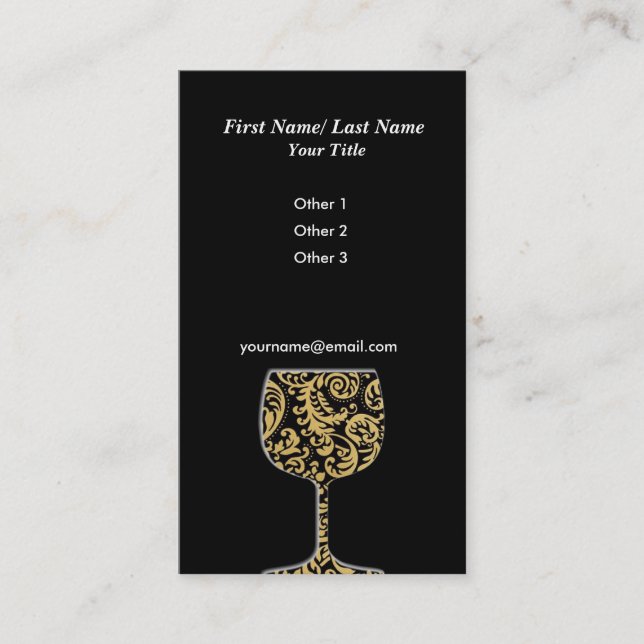 Cartão de visita do vinho (Frente)