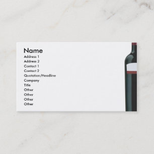 Cartão de visita do vinho