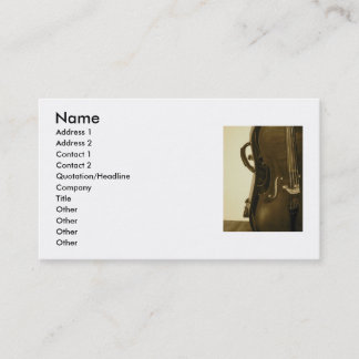 Cartão de visita do violoncelo do Sepia