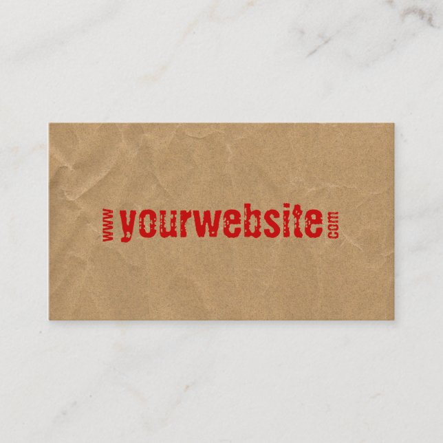 cartão de visita do Web site (Frente)