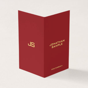 Cartão De Visita Dobra Vertical Inicial Moderna Elegante