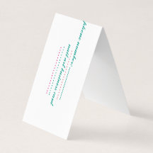 cartão de visita dobrado