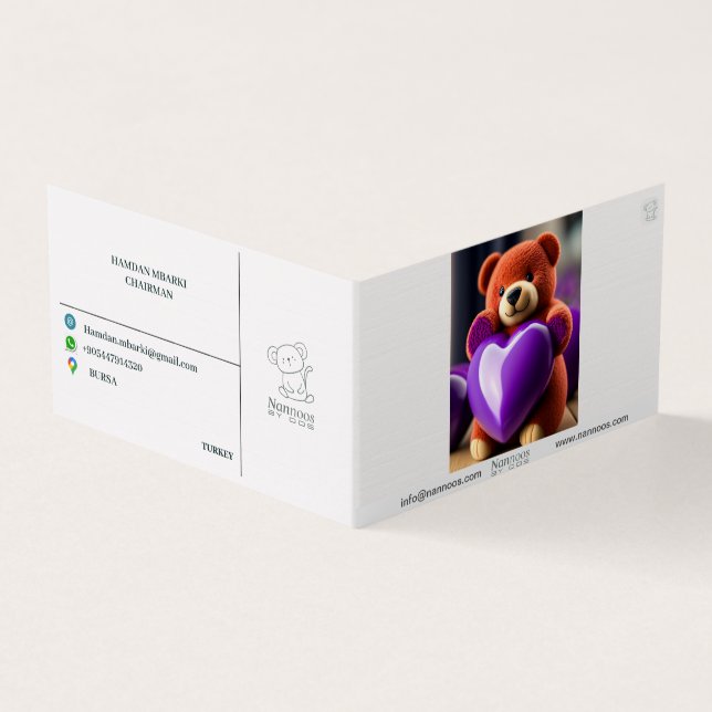 Cartão de visita DOBRADO NANNOOS (Exterior)