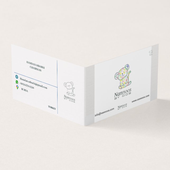 Cartão de visita DOBRADO NANNOOS (Exterior)