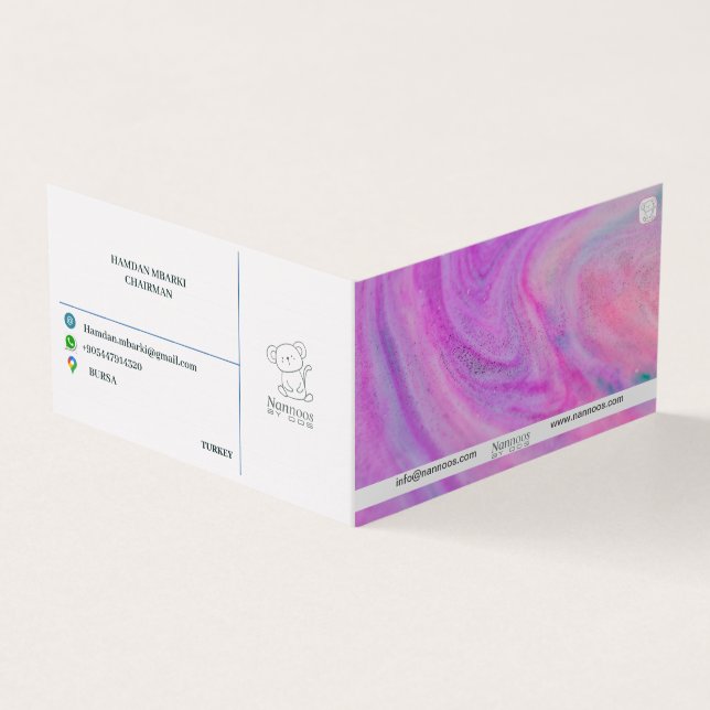 Cartão de visita DOBRADO NANNOOS (Exterior)