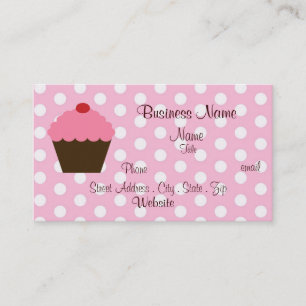 Cartão de visita doce do cupcake