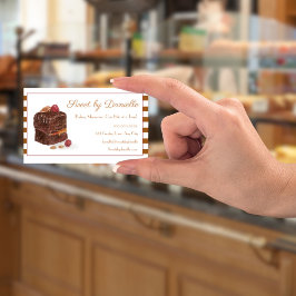 Cartão De Visita Doce Padaria de Brownie Aquarela