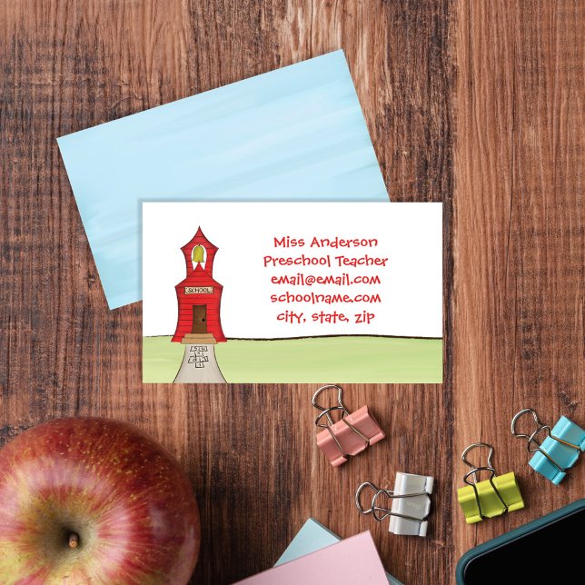 Cartão De Visita Docente profissional personalizado (Cute teachers business card)