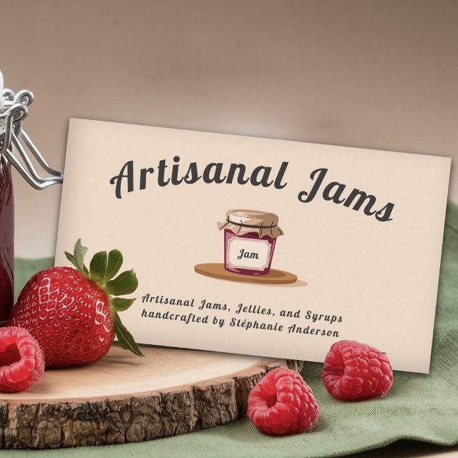 Cartão De Visita Doces e geleias artificiais (Artisanal Jams & Jellies Business Card)