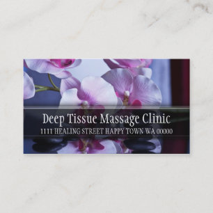 Cartão De Visita Doença Terapêutica de Massagem Bem-Estar Clínic