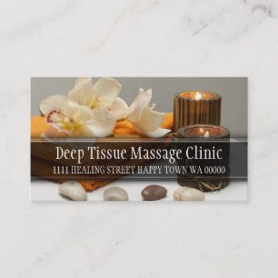 Cartão De Visita Doença Terapêutica de Massagem Bem-Estar Clínic