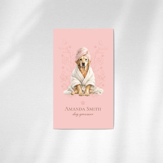 Cartão De Visita Dog Groomer Spa Cute Paw Labrador Business Card