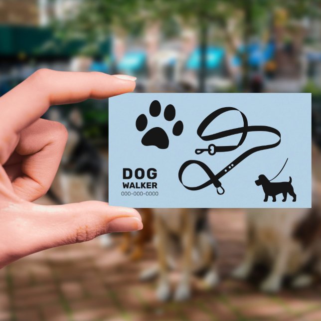 Cartão De Visita Dog Walker (Dog Walker Business Card)