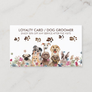 Cartão De Visita Dog Walker Grooming Petsitter - Lealdade para com