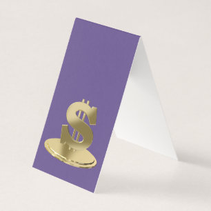 Cartão De Visita dólar ouro