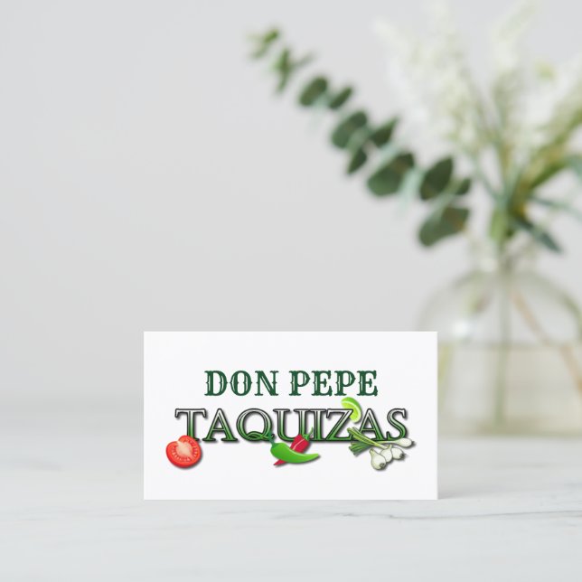 Cartão De Visita Don Pepe Taquizas (Em pé/Frente)