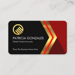 Cartão De Visita Dono de Negócios Criativos e Elegantes Pontas de S