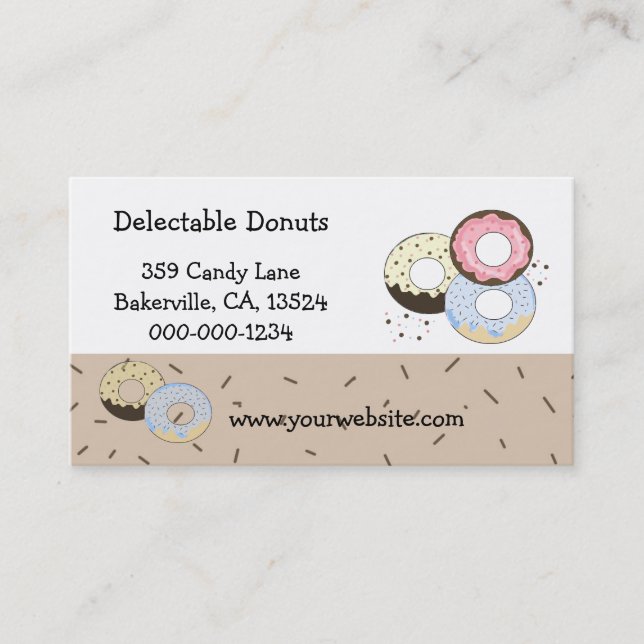 Cartão De Visita Donuts Deliciosos (Frente)