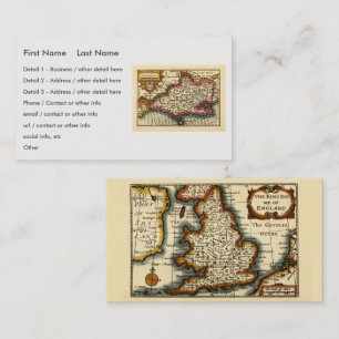 Cartão De Visita Dorset Dorsetshire County England Antigo Mapa Hist