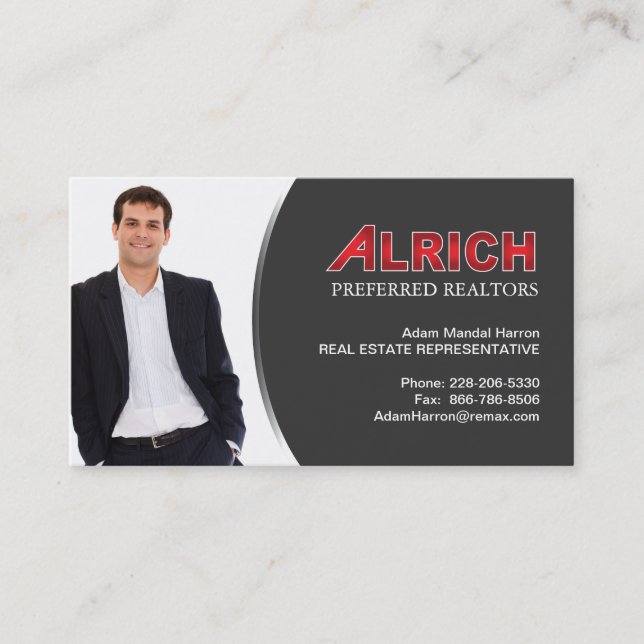 Cartão de visita dos bens imobiliários (Frente)