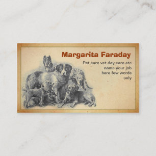 cartão de visita dos cães de animais de estimaç