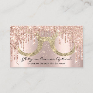 Cartão De Visita Dos Eyeglasses ópticos do optometrista do Eyewear