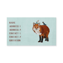 Cartão de visita dos PÁSSAROS da RAPOSA & de