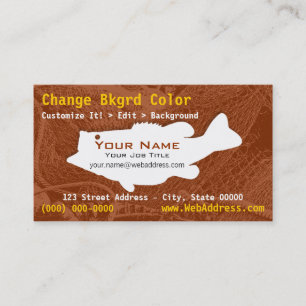 Cartão de visita dos peixes do baixo Largemouth