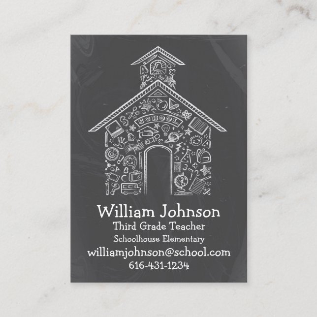 Cartão de visita dos professores da escola (Frente)