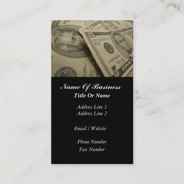 Cartão de visita dos serviços financeiros (Frente)