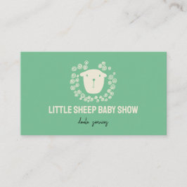 Cartão De Visita Doula de Bebê Recém-Nascido Green Sheep