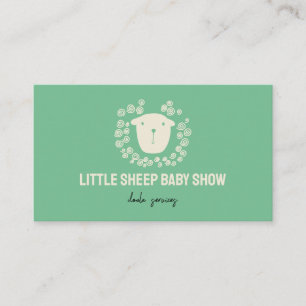Cartão De Visita Doula de Bebê Recém-Nascido Green Sheep