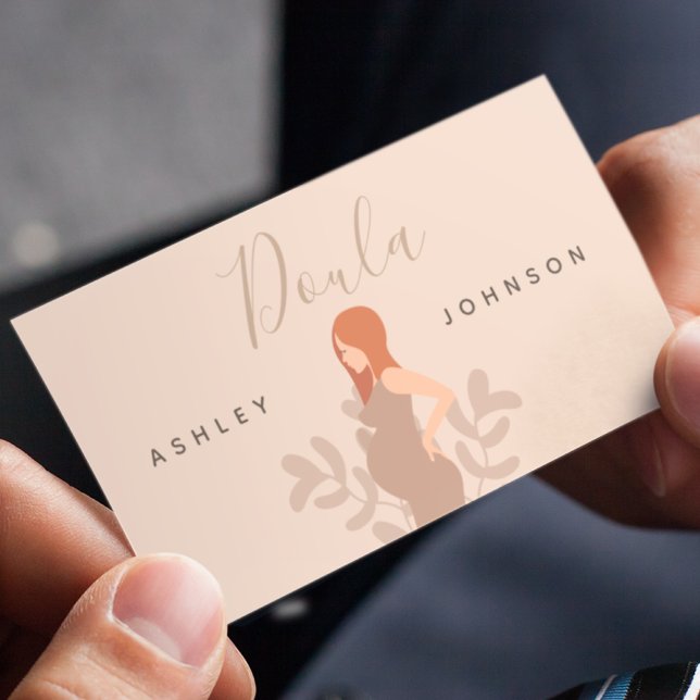 Cartão De Visita Doula Midwest Birth Treinador Neutral Pastel Gravi (Criador carregado)