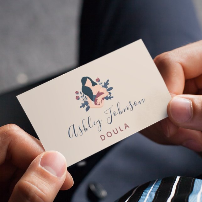 Cartão De Visita Doula Midwest Birthing Coach Elegante Bohemian Boh (Criador carregado)