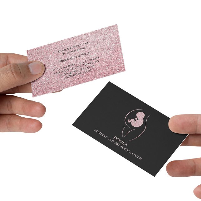 Cartão De Visita Doula Pregnancy Enfermeira Parteira Treinador de N (Doula Pregnancy Nurse Midwife Birth Coach Business Card)