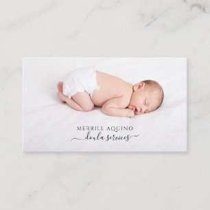 Cartão De Visita Doula Services Baby Photo