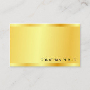 Cartão De Visita Dourada aparência moderna tendência profissional e