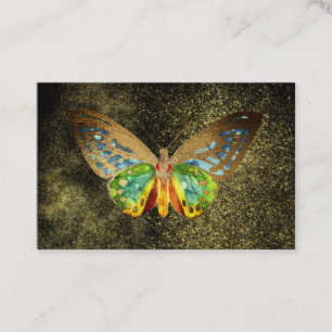 Cartão De Visita ** Dourada Borboleta Gilberta Glitter Dourado Mís