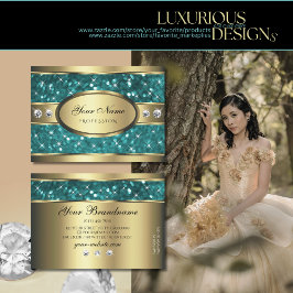 Cartão De Visita Dourada Brilhante Luminosa Estrelas Diamantes de T