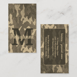 Cartão De Visita Dourada Camuflagem de Lâmpadas Personalizadas Deco