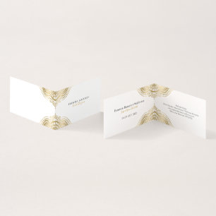 Cartão De Visita Dourada Paisley Mandala