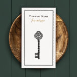 Cartão De Visita Dourada Vintage Skeleton Key Mobiliário Loja<br><div class="desc">Gravação de chave de esqueleto antiga. Um design verdadeiramente elegante. Adicionar,  organizar e redimensionar o texto conforme desejar. Precisa de ajuda? Sinta-se à vontade para me contactar e terei todo o prazer em ajudar.</div>